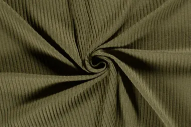 80% viscose, 18% polyamide, 2% elastan - Jersey - Rippstrick - khaki - 3362-027