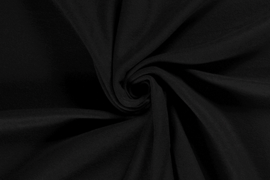 270gr/M² - Fleece stof - fleece katoen brushed - zwart - 10004-069