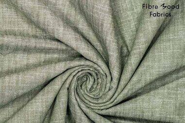 Stoffe - Baumwolle - Leinenmischung - meliert - khaki - 33/310378-80