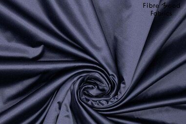 Uni - Stretchstoff - Baumwollmischung Satin - gebürstet - dunkelblau - 33/791041-889