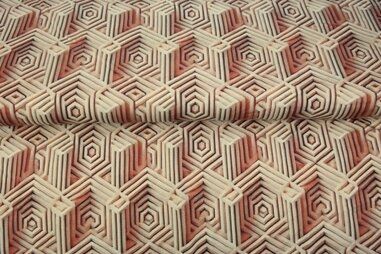Jersey - Tricot stof - digitaal abstract - beige - 25980-12VI