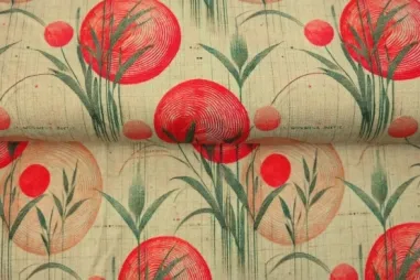 Stenzo stoffen uitverkoop - Tricot stof - digitaal natuur abstract - geelgroen - 25982-11VI