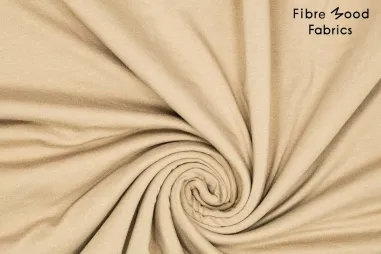 Tricot stof - Fluweel rekbaar - camel - 3348-052 - Joggingstof - bruin - 997243-331
