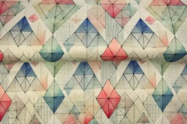 Abstract stoffen - Tricot stof - digitaal abstract - multi - 25984-12VI