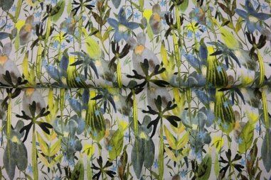 Tricot stoffen - Tricot stof - digitaal abstract boemen - multi - 25989-10VI