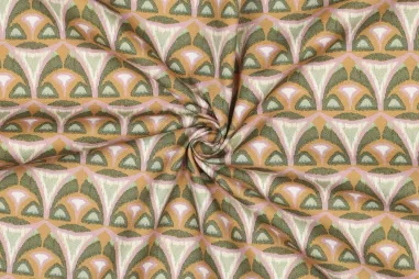 Groen - Canvas stof - digitaal abstract - groen - 5548-014