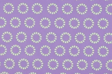 90% katoen, 10% polyacryl - Baumwolle mit Coating - Kreise - lavendel - 5467-002