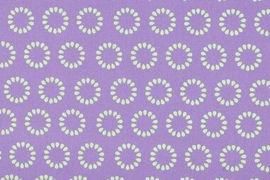 Lila - Baumwolle mit Coating - Kreise - lavendel - 5467-002