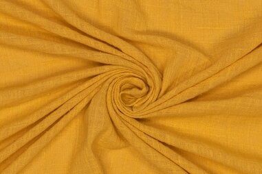 Overhemd - Katoen stof - linnenlook - geel - 791019-149
