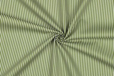 Gestreifte - Katoen stof - poplin - strepen - groen - 8234-017