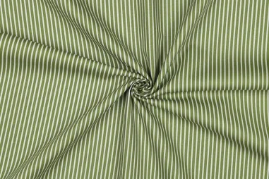 Tricot stof - punta di roma stripe - grijs/groen - 15084-307 - Katoen stof - poplin - strepen - groen - 8234-017