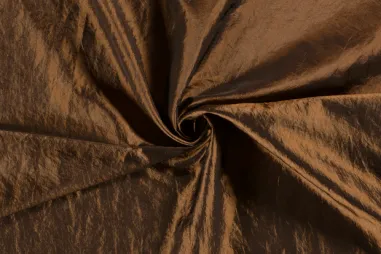 Polyester stof - Interieur- en gordijnstof fluweelachtig patroon - taupe - 066340-V7-X - Taftzijde stof - brons - 5516-056