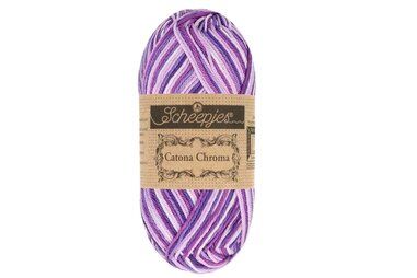 Brei- en haakgarens CATONA CHROMA 100% katoen - Catona Chroma 017 - Verbena - 50 gram
