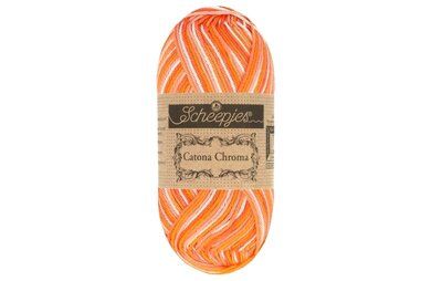 Brei- en haakgarens CATONA CHROMA 100% katoen - Catona Chroma 019 - Calendula - 50 gram