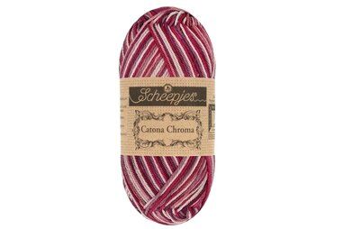 Brei- en haakgarens CATONA CHROMA 100% katoen - Catona Chroma 020 - Chestnut - 50 gram 