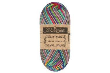 Strick- und Häkelgarne - Catona Chroma 022 - Rainbow - 50 gram