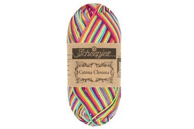 Brei- en haakgarens CATONA CHROMA 100% katoen - Catona Chroma 023 - Zinnia - 50 gram