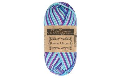 Brei- en haakgarens CATONA CHROMA 100% katoen - Catona Chroma 024 - Sweet Pea - 50 gram