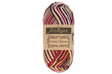 Brei- en haakgarens CATONA CHROMA 100% katoen - Catona Chroma 026 - Hibiscus - 50 gram