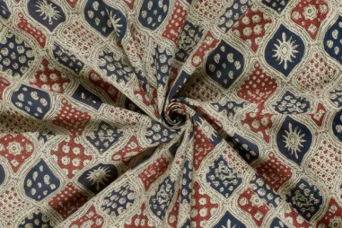 Fantasie stoffen - Katoen stof - batik - voile - fantasie - beige - 23361-052