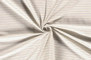 200gr/M² - Tricot stof - strepen - gebroken wit - 25/18477-051