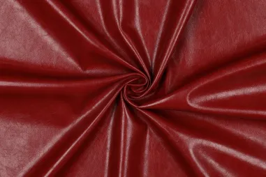 Crepe Georgette stof - Georgette helder - rood - 3956-015 - Kunstleer - stretch - ruby rood - 25/3684-006