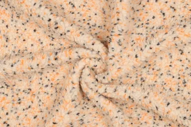 Teddy stoffen - Teddy stof - tweed - beige - 25/3742-001