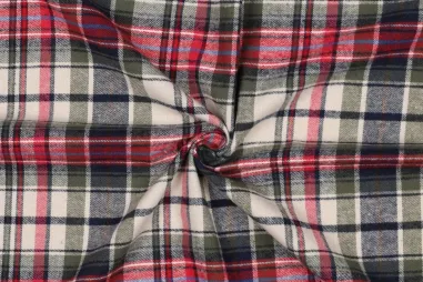 Baumwollstoffe - Baumwolle - yarn dyed brushed - checks - pickle - 25/3753-001