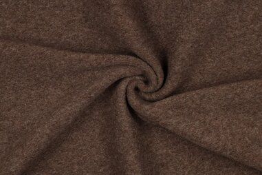 Bruine stoffen - Wollen stof - merino wol fleece - bruin - 25/3764-007