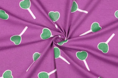 Jersey - Jersey - Glitzer-Lolli - lila - 25/5109-008