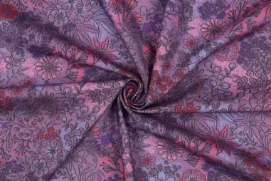Overhemden - Baumwolle - Blumen - Lavendel - 25/5180-003