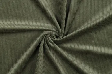 VH stoffen - Ribcord Stoff - corduroy washed - Stretch - pickle - 25/3316-016
