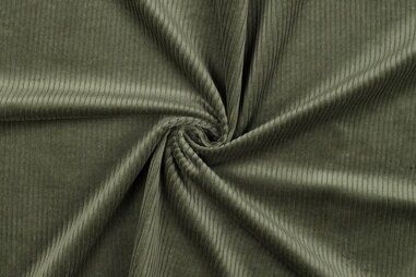 Nieuwe stoffen - Ribcord stof - corduroy washed - stretch - pickle - 25/3316-016