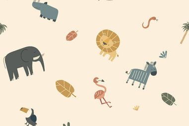 Nieuwe stoffen - Waterdichte stof - digitaal dieren - beige - 25/22602-052