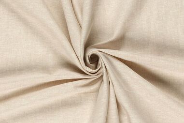 Overhemd - Linnen stof - linnen mix chambré - beige - 23031-052