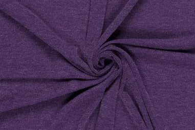 275gr/M² - Tricot stof - ribtricot - melange - paars - 24182-045
