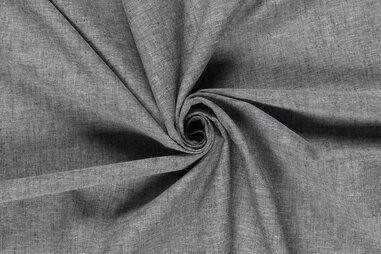 Broek stoffen - Linnen stof - linnen mix chambré - zwart - 23031-069
