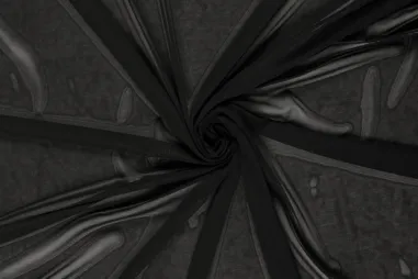 zwemkleding stoffen - Polyester stof - zwembroek gaasvoering - zwart - 25/23871-069