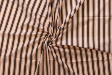 Polytex Stoffe Ausverkauf - Stretch stof - strepen - zwart zalm - 360006-52