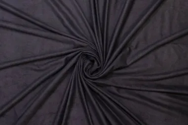 Schwarze Stoffe - Suèdine stof - stretch - zwart - 416023-15
