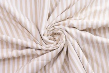 Viskose - Viscose stof - strepen - beige - 320050-72