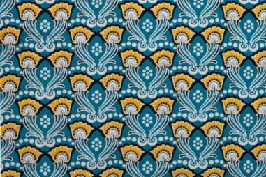 Niet rekbare stoffen - Katoen stof - bloemen - blauw - 310194-50