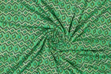 Niet rekbare stoffen - Viscose stof - fantasie - groen - 321024-51