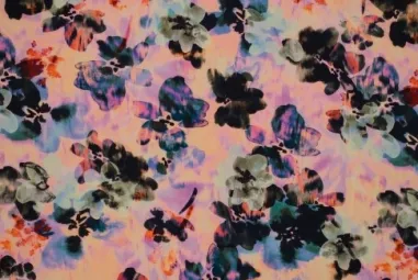 Roze stoffen - Viscose stof - digitaal bloemen - roze multi - 922780-61