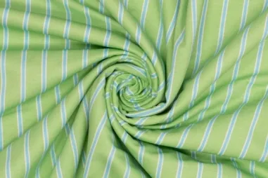 Viscose stoffen - Viscose stof - ecovero - strepen - appelgroen - 325050-92