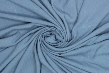 Jeans blauwe stoffen - Viscose stof - ecovero - herringbone - jeansblauw - 321064-851