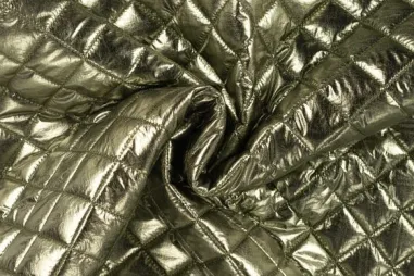 370gr/M² - Doorgestikte stof - quilted poly creased - kaki - 22763-270