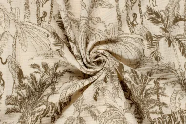 Hydrofiele stoffen - Hydrofiel stof - jungle - taupegrijs - 23265-054