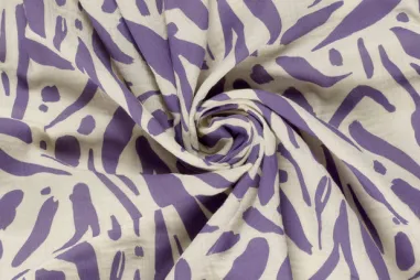 Blouse stoffen - Hydrofiel stof - abstract - paars - 23267-044