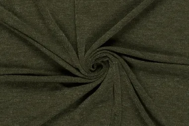 275gr/M² - Tricot stof - ribtricot - melange - kaki - 24182-027